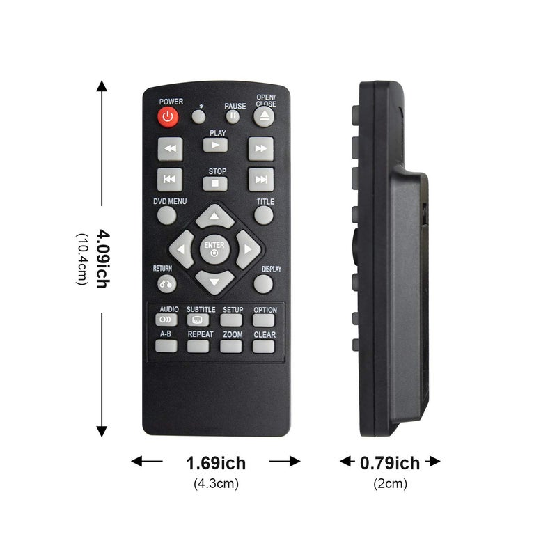 Motiexic Replacement Remote Control for LG DP132 DP132NU DVD Player, for All LG COV31736202 DVD Player with Remote Control Holder (Black) - Image 4
